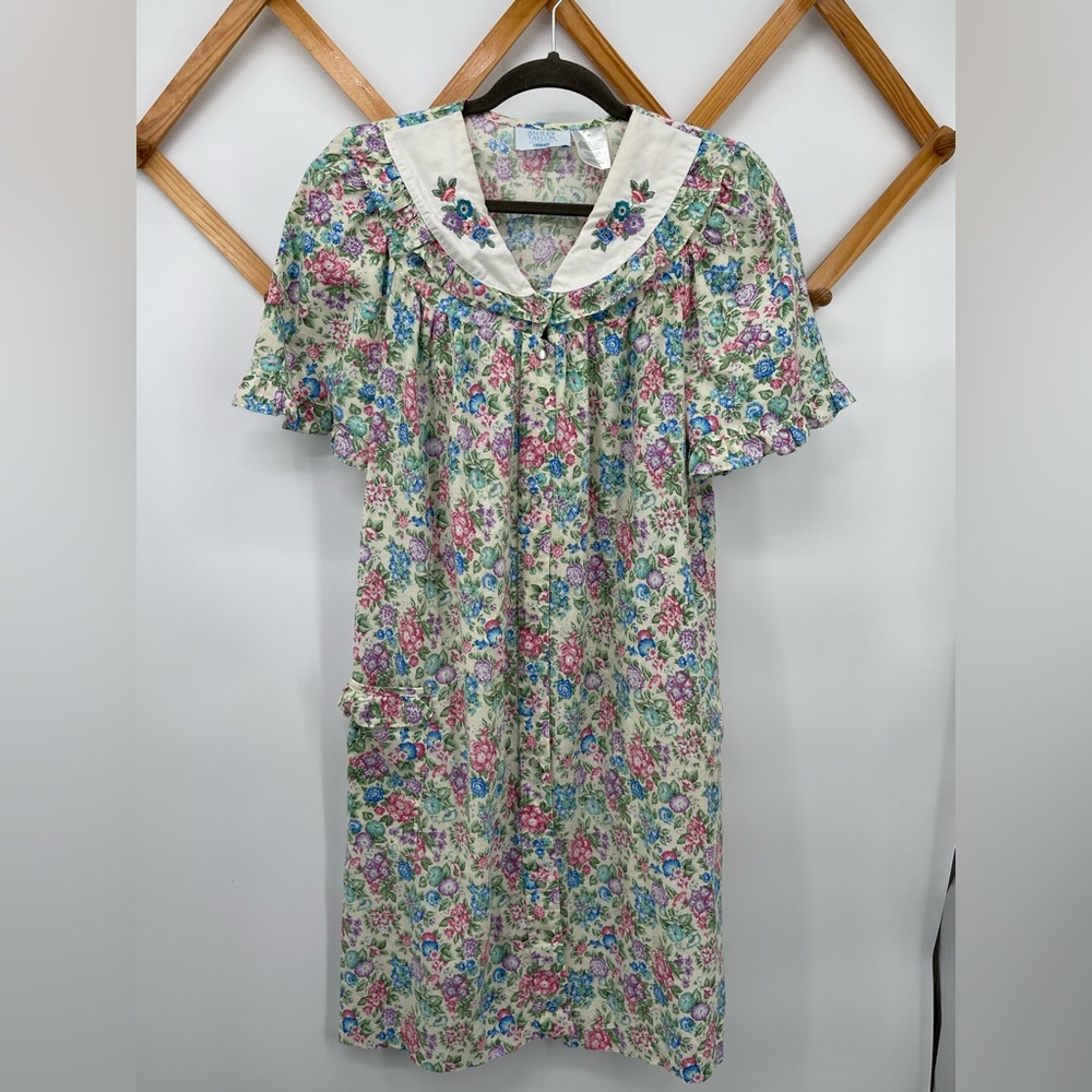 ⭐️Ashley Taylor Pastel Floral Cotton Nightdress in Cream, Pink, Blue, Green